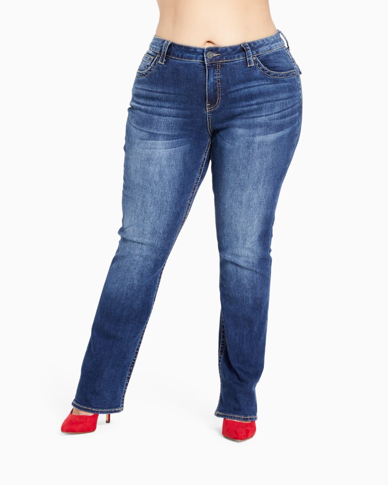 Front of plus size Quincy High Rise Bootcut Jean by Kut From The Kloth | Dia&Co | dia_product_style_image_id:115526